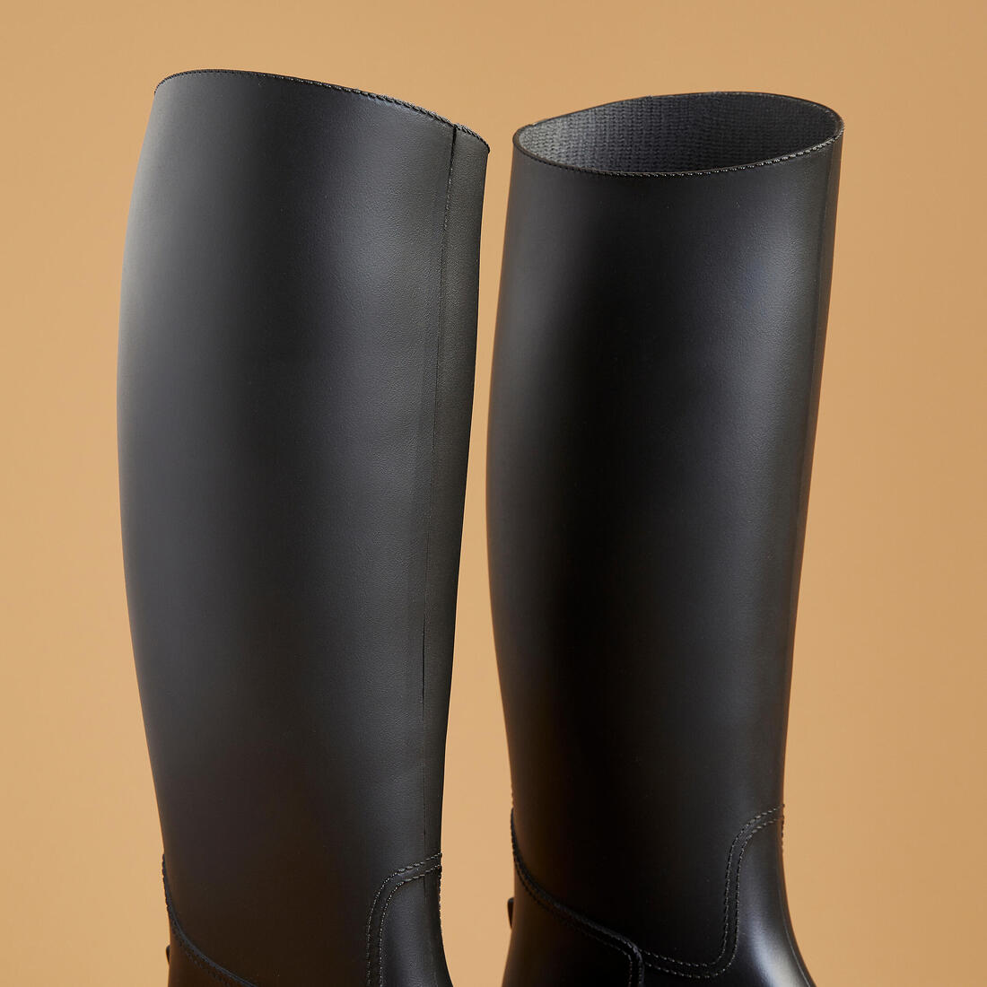Botas Equitación Fouganza Schooling Adulto Negro PVC
