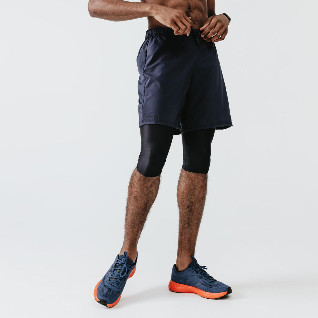 Mallas Pescador Running Dry Hombre Negro Transpirables 3/4