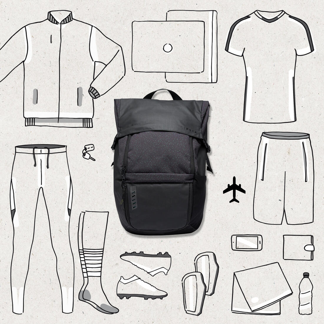 Mochila 25 L - URBAN negro