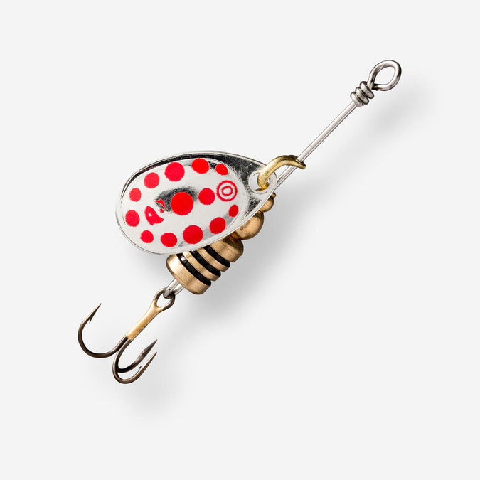SPINNER PARA LA PESCA DE DEPREDADORES WETA + N.° 0 DORADO PUNTOS ROJOS, photo 5 of 4