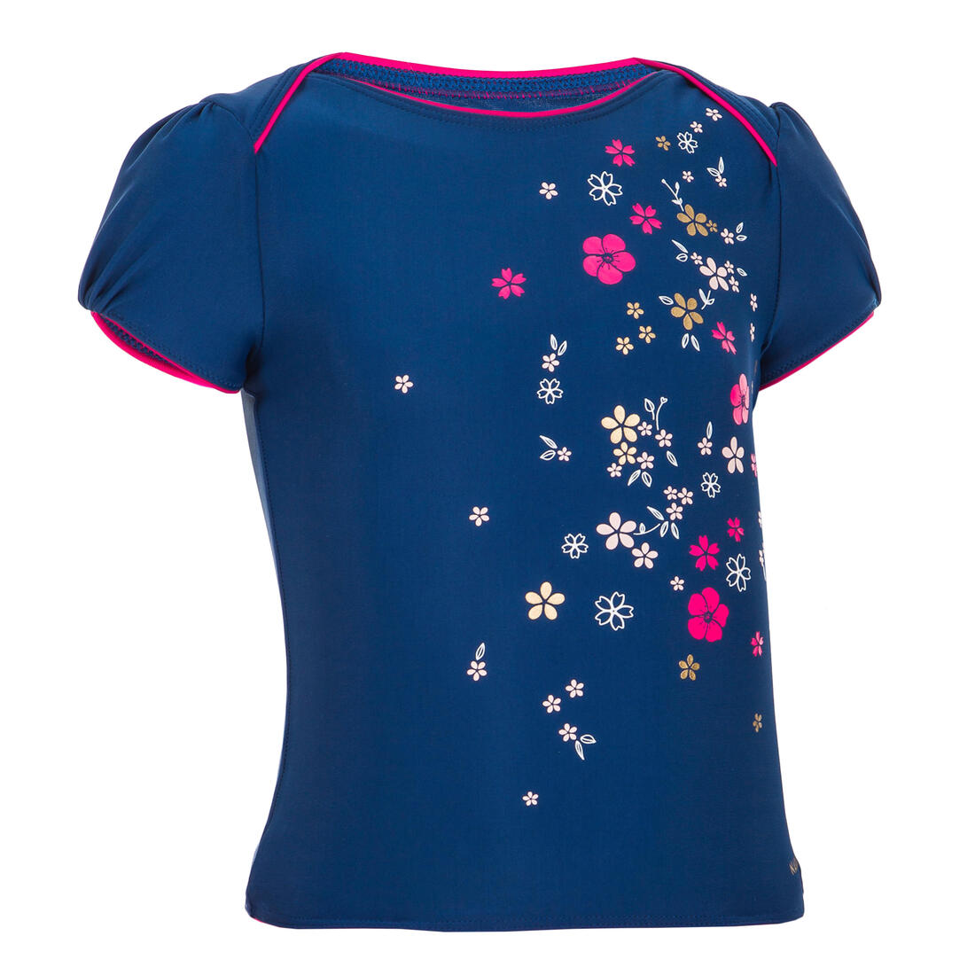 Top Playera Traje de baño Natación Alberca Bebé/Niña Azul Estampado Flores
