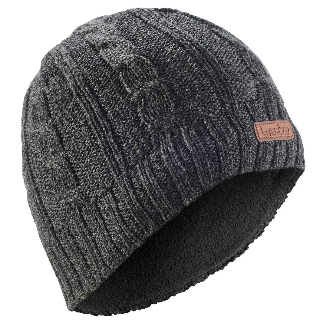 Gorro de Invierno Adulto Wedze Torsades Trenzas Gris
