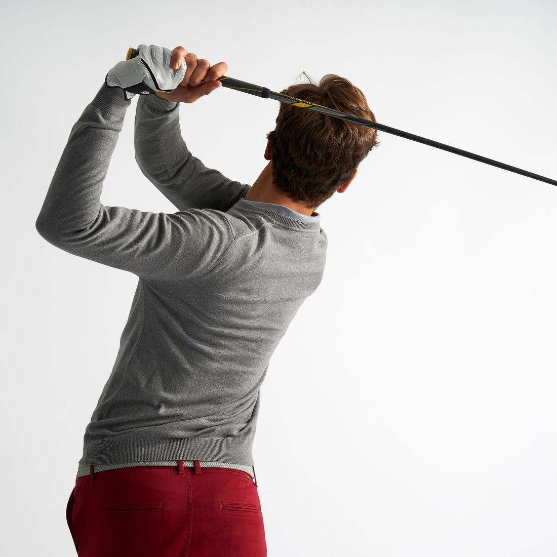 SUÉTER DE GOLF CON CUELLO REDONDO PARA HOMBRE CLIMA TEMPLADO GRIS