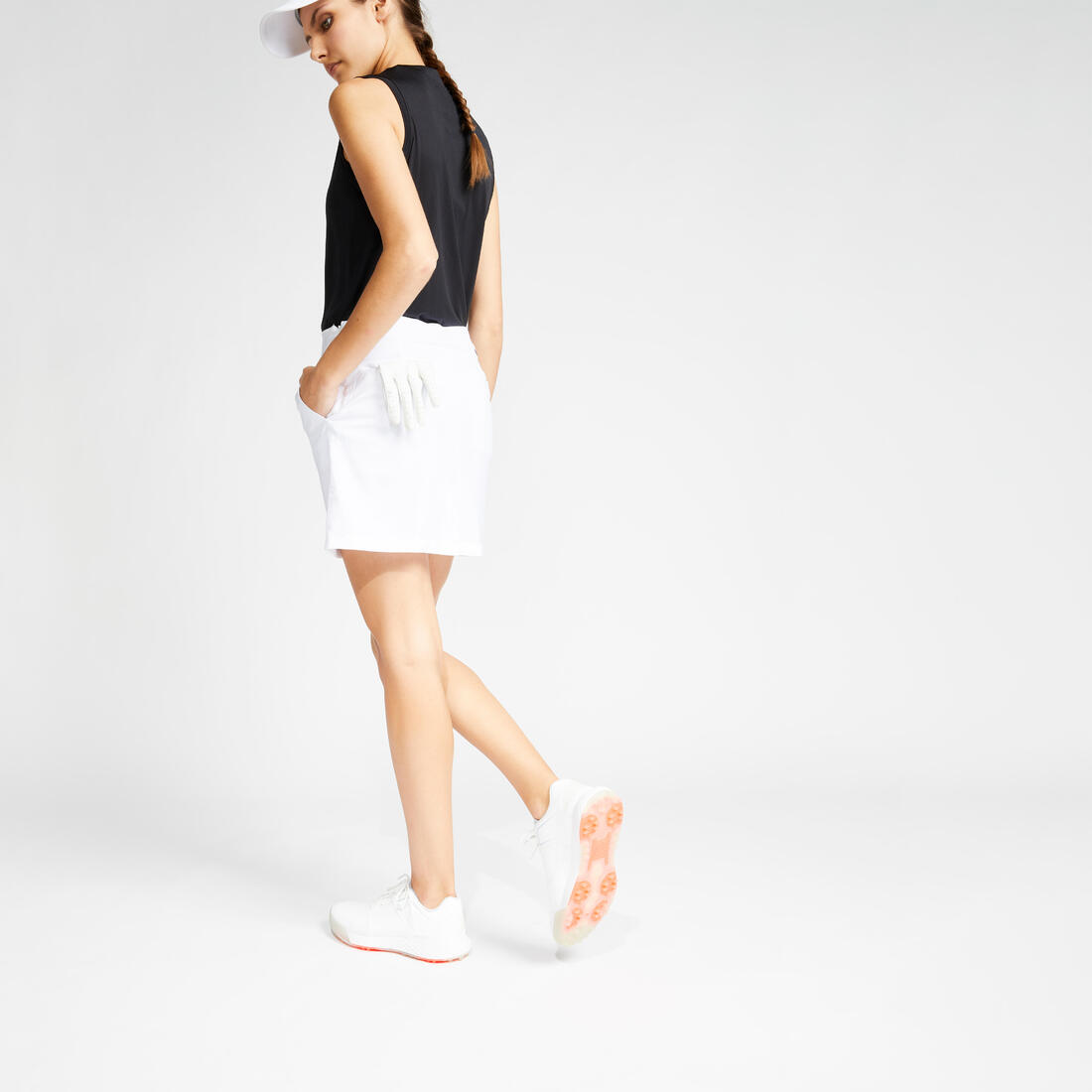 FALDA-SHORT GOLF MUJER CLIMA CÁLIDO BLANCA