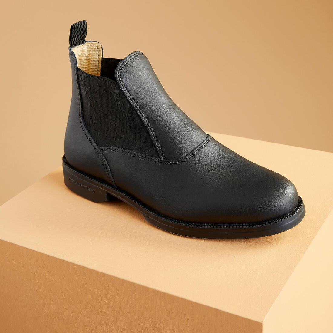 Botines equitación fouganza classic adulto y niño negro