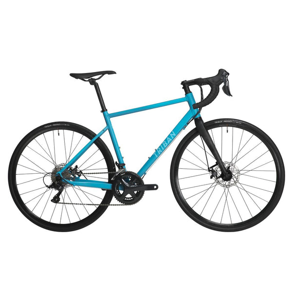 Bicicleta de carretera azul con freno de disco rc 500 - Decathlon