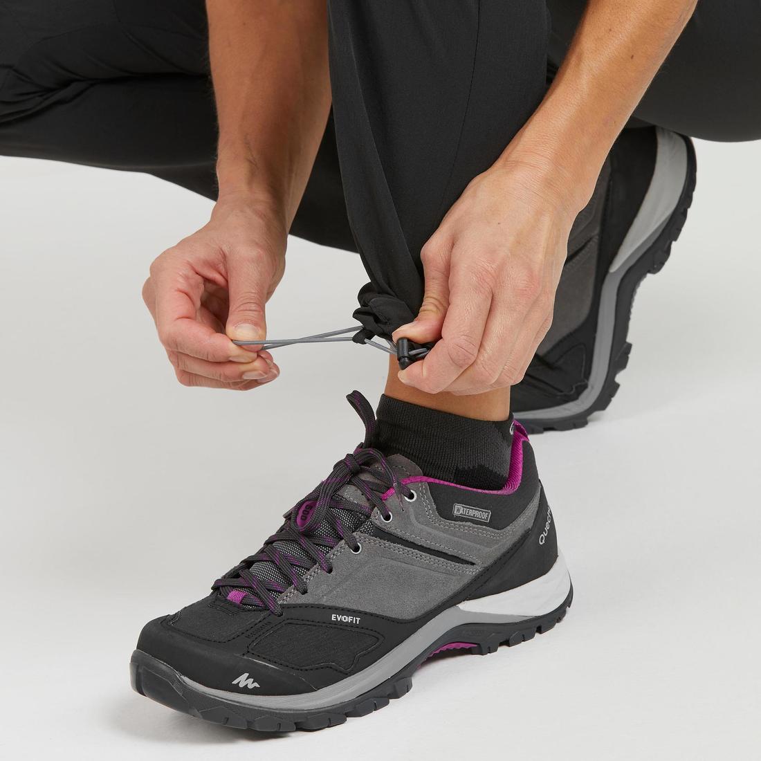 Pantalón largo de Montaña y Trekking, Quechua, MH500, Mujer, Negro