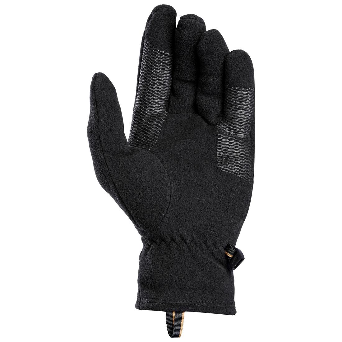 Guantes Polares Trekking y Montaña MT100 Negro Adulto