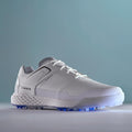 Zapatos de golf impermeables blancos para hombre Grip Waterproof