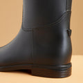 Botas Equitación Fouganza Schooling Adulto Negro PVC
