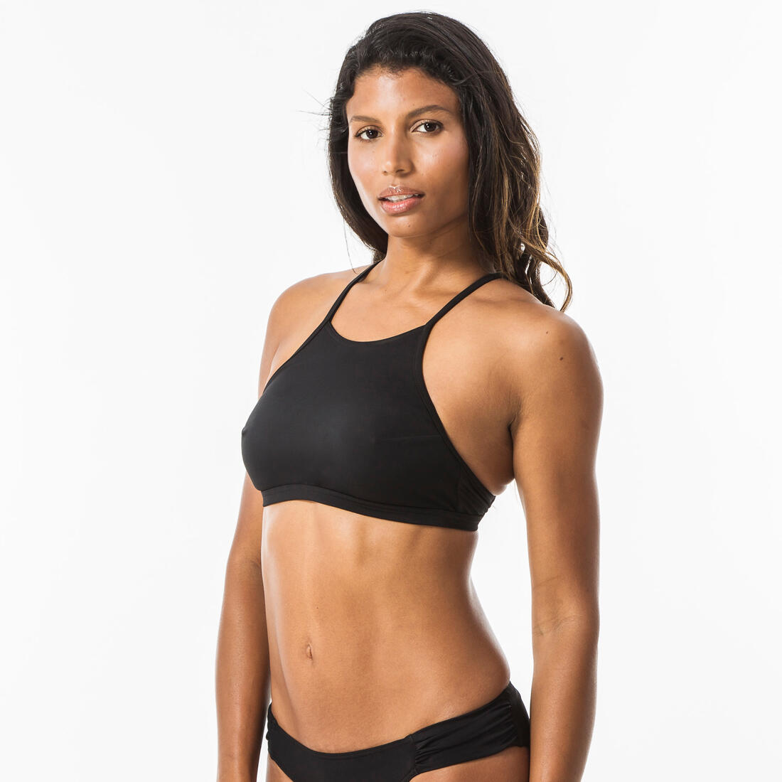 Top Bikini Surf Olaian Mujer Andrea Negro