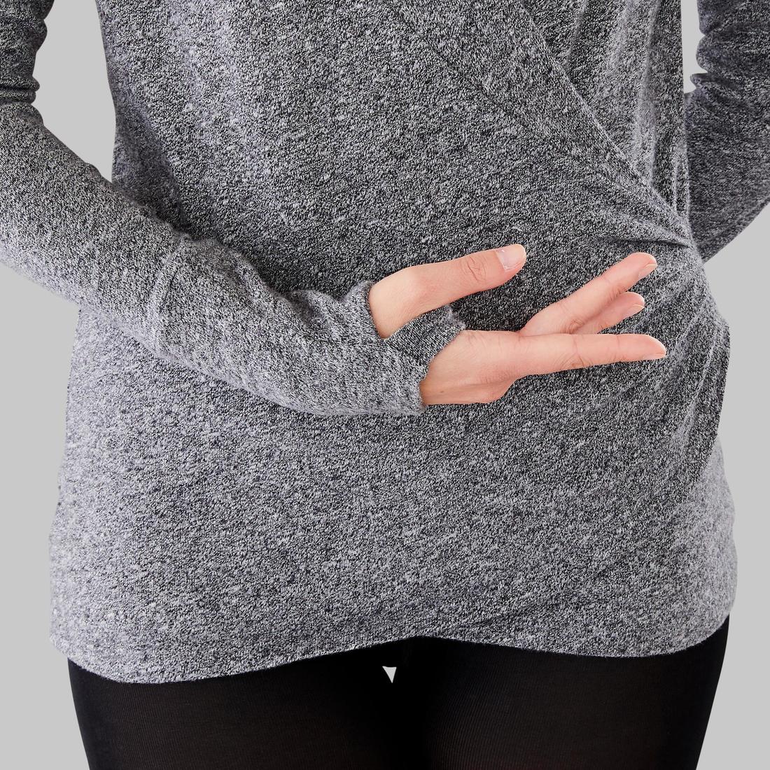 Suéter Ballet cruzado Mujer Starever gris oscuro
