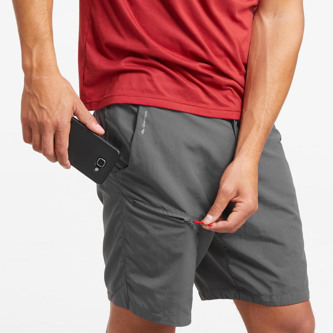 Short de senderismo gris para hombre MH100