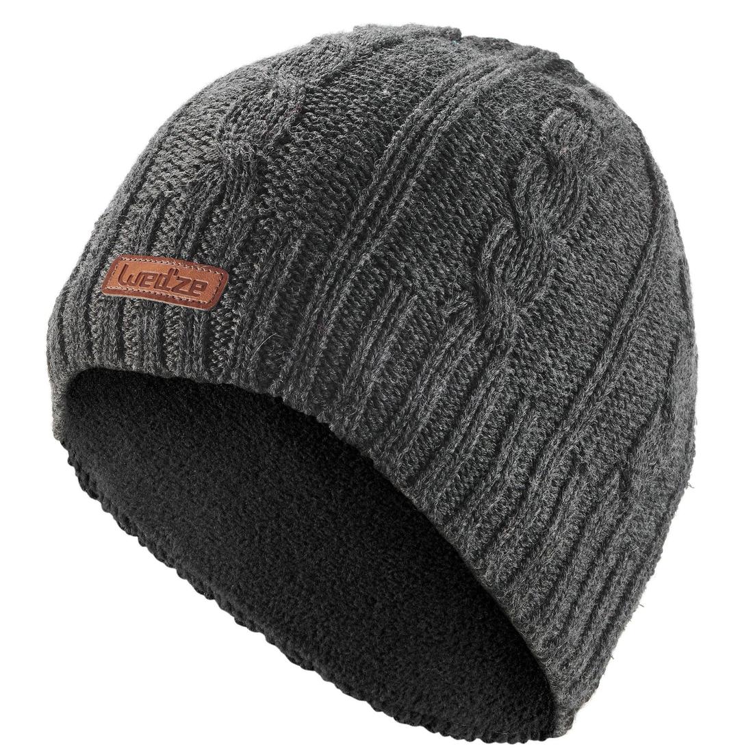 Gorro de Invierno Adulto Wedze Torsades Trenzas Gris