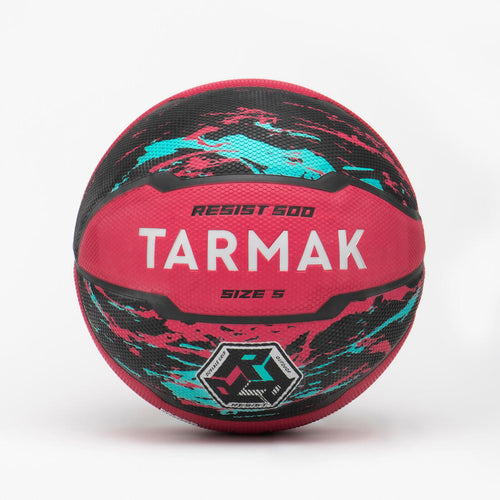 





Balón de básquetbol rosa y negro R500 talla 5