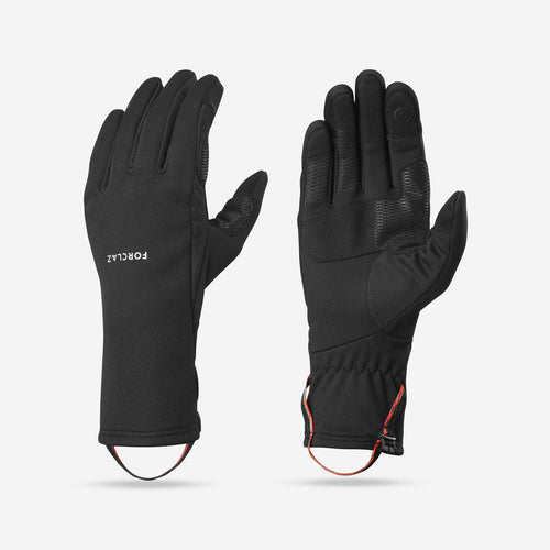 





Guantes de trekking en montaña táctiles y stretch negros para adulto MT500