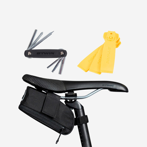 





Kit Bolsa Asiento de Bicicleta Easy Negro M 0.6 L + Multiherramienta + 3 Desmontables