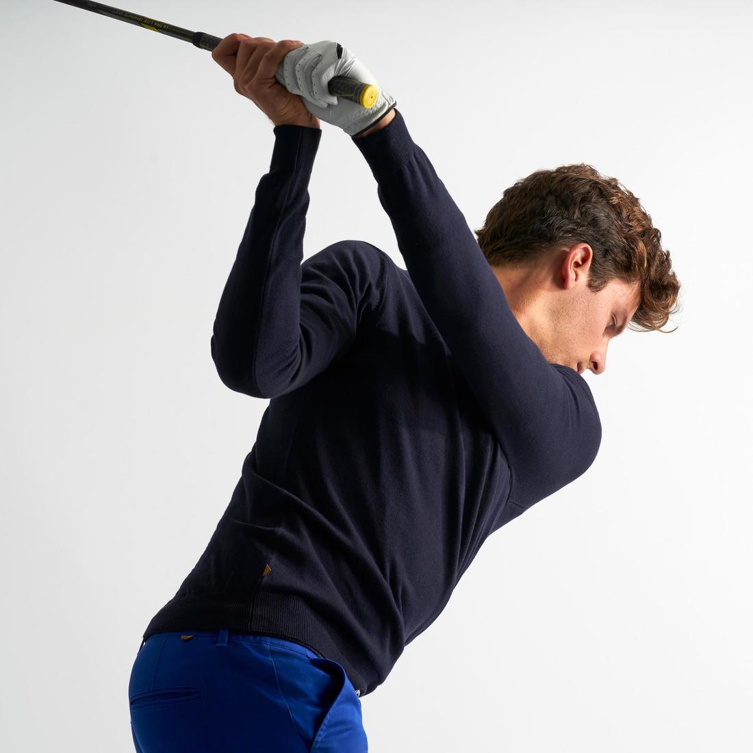 SUÉTER DE GOLF CON CUELLO REDONDO PARA HOMBRE CLIMA TEMPLADO GRIS