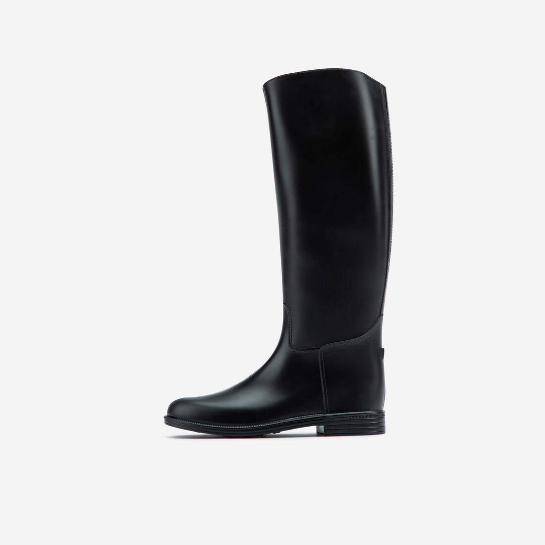Botas Equitación Fouganza Schooling Adulto Negro PVC