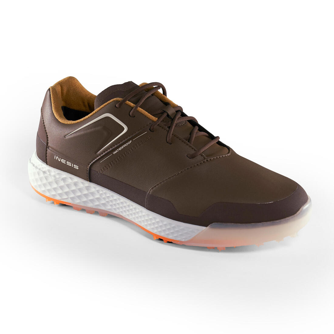 Zapatos de golf impermeables blancos para hombre Grip Waterproof