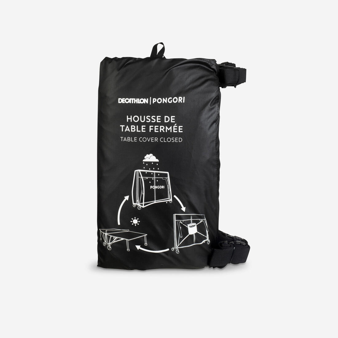 Funda para mesa plegada de ping-pong negra