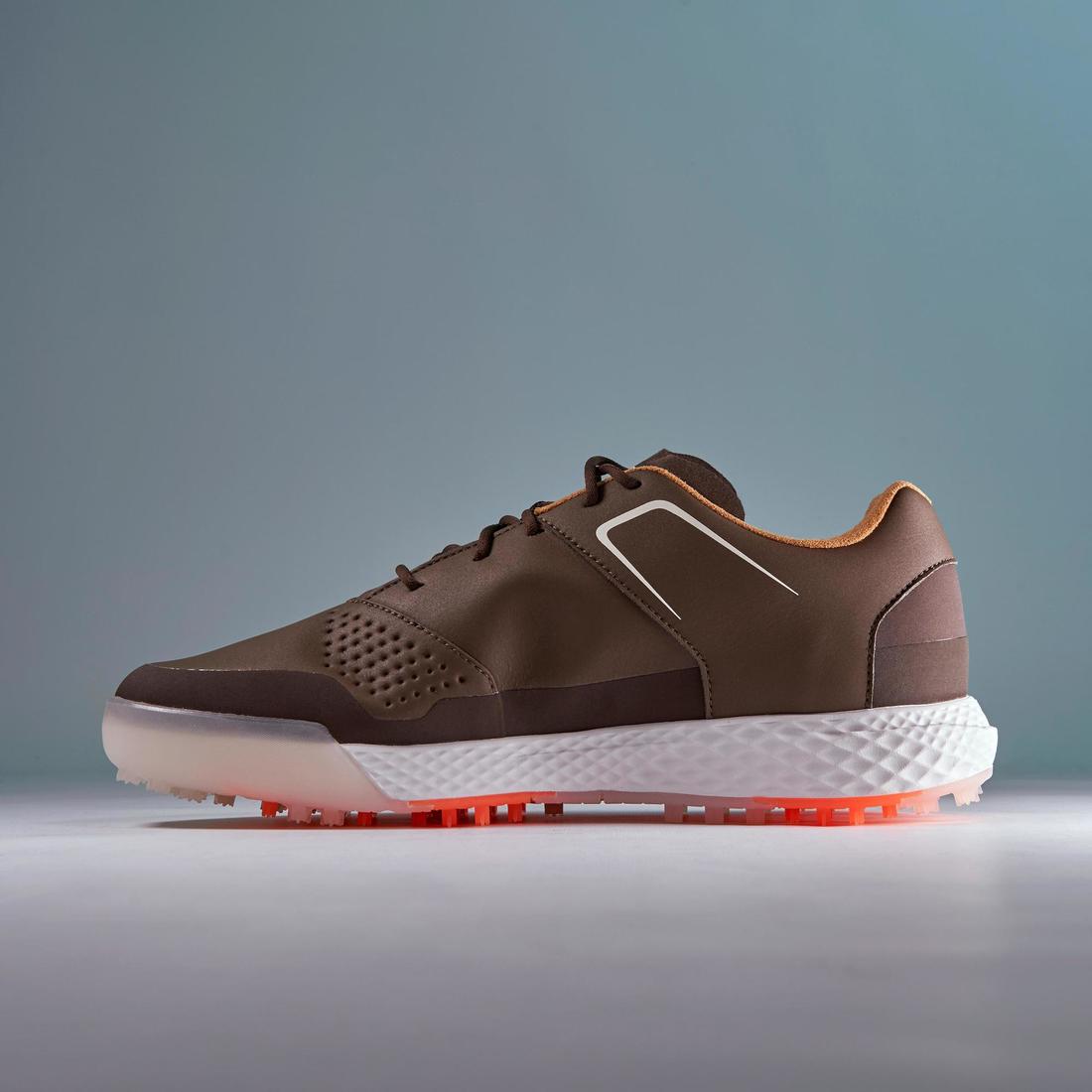 Zapatos de golf impermeables blancos para hombre Grip Waterproof