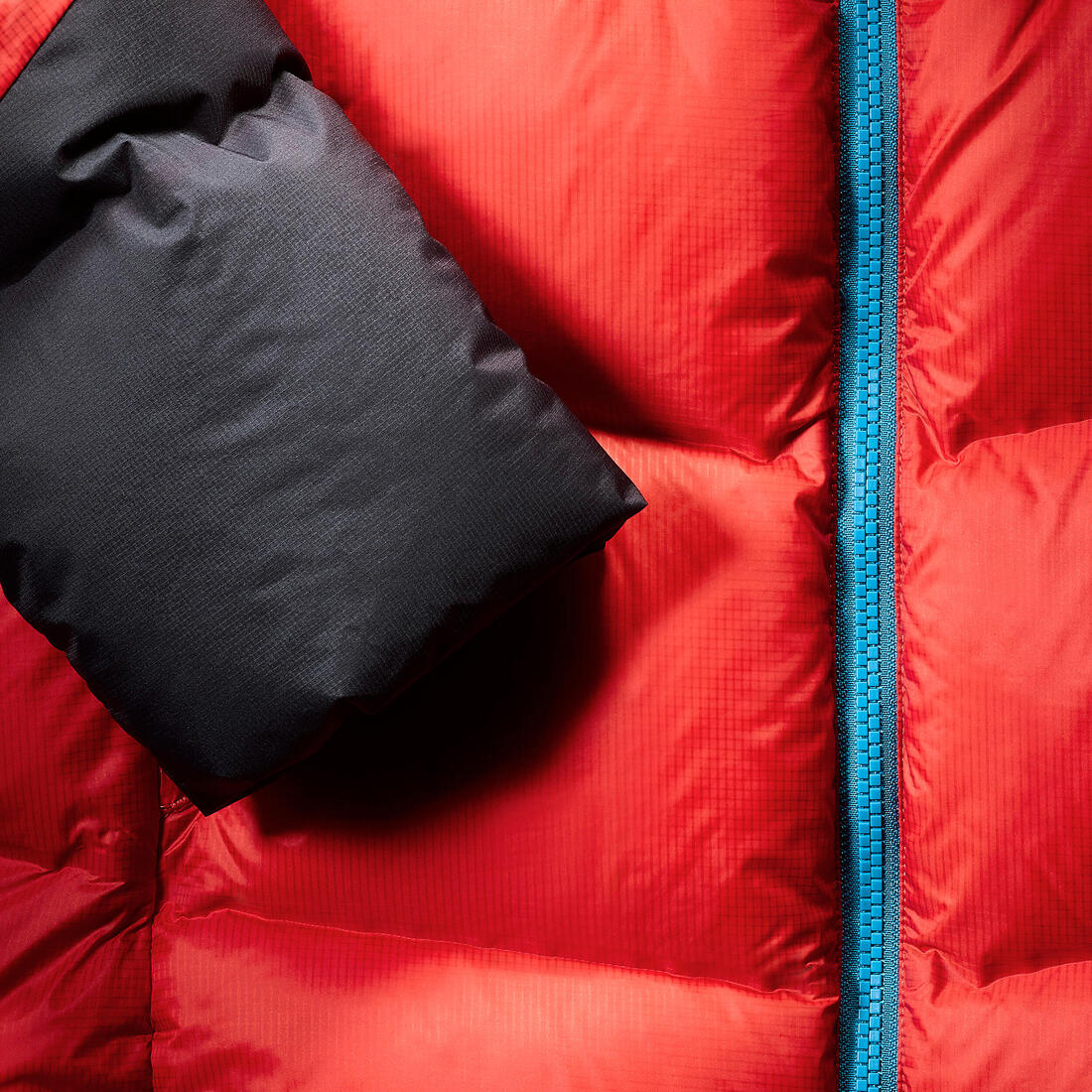 Chamarra acolchada DE PLUMÓN alpinismo hombre - MAKALU Rojo