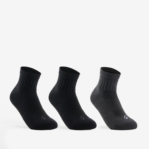 





CALCETINES DE DEPORTE LARGOS NIÑOS ARTENGO RS 500 NEGRO GRIS PAQ DE 3 PARES