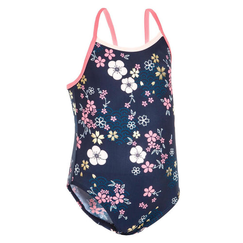 





Traje de Baño 1 Pieza Bebé Niña Azul Oscuro Estampado Flores