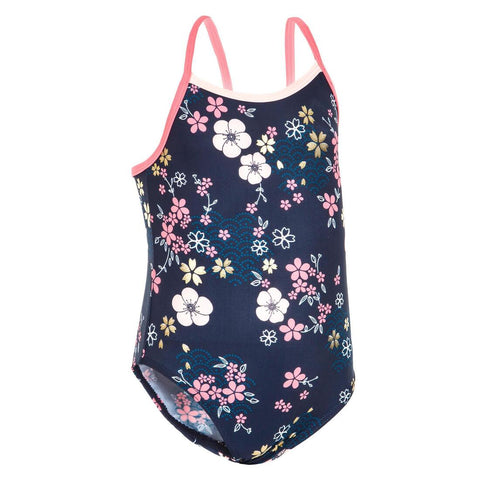 





Traje de Baño 1 Pieza Bebé Niña Azul Oscuro Estampado Flores