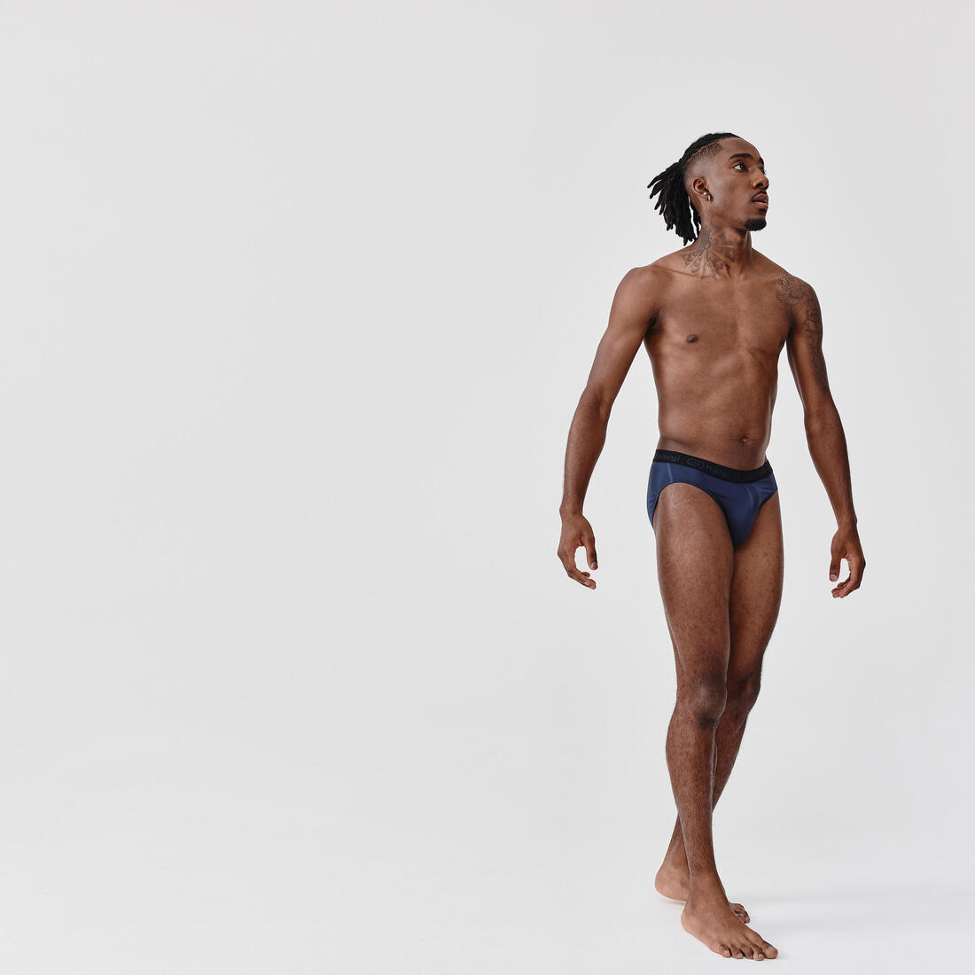 Calzón de Running para Hombre - Kalenji - Gris Azul Marino - Transpirable - Decathlon Panama