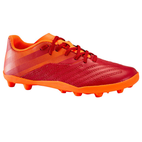 





Botas de fútbol Niños Kipsta Agility 140 FG burdeos naranja azul