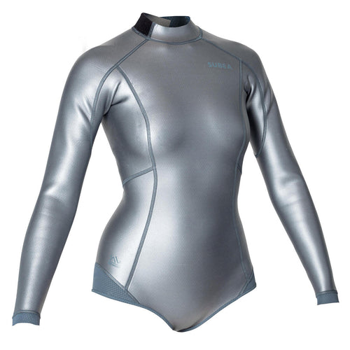





Top de neopreno para apnea FRD 500 Mujer Neopreno Glide Skin 1.5 mm Gris