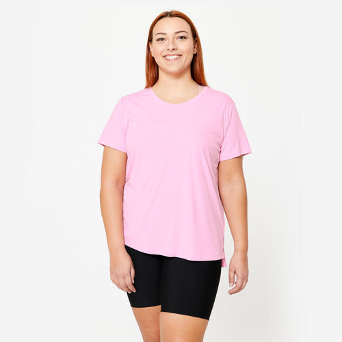 





Playera Cardio Fitness Mujer Rosa Claro Manga Corta Tallas Grandes