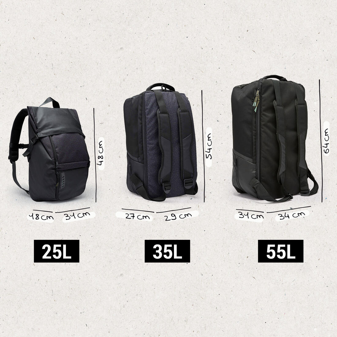 Mochila 25 L - URBAN negro