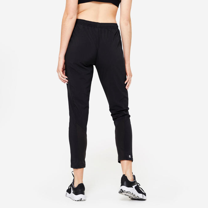 Pantalon Jogger Fitness Cardio Mujer Negro Corte Zanahoria Decathlon Panama