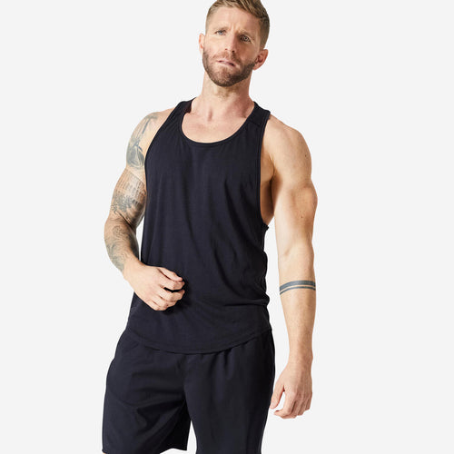 





Playera Sin Mangas Stringer Musculación Hombre Negro Transpirable