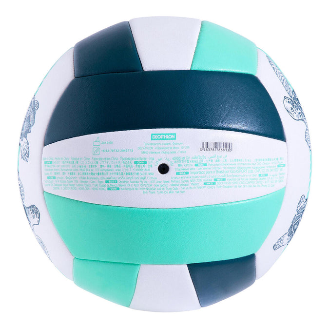 Balon de voley playa cosido verde tortuga talla 5 BV100 Classic Decathlon Panama