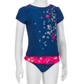 Top Playera Traje de baño Natación Alberca Bebé/Niña Azul Estampado Flores