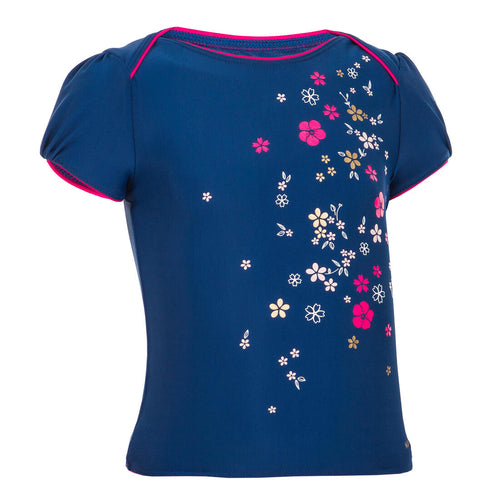 





Top Playera Traje de baño Natación Alberca Bebé/Niña Azul Estampado Flores