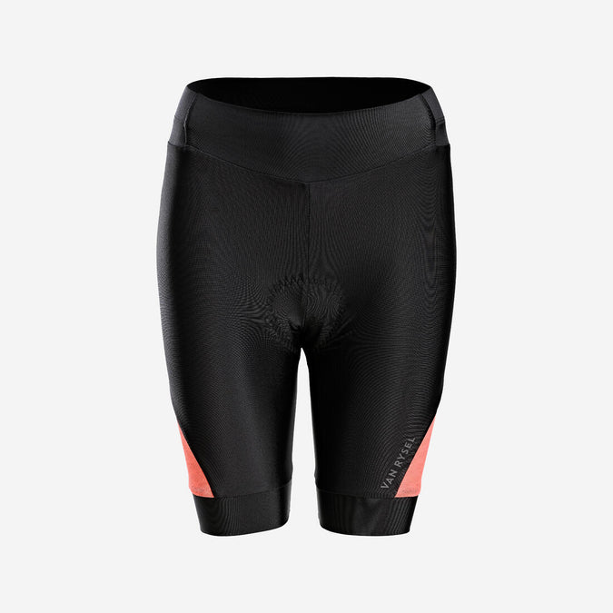 





Licra de ciclismo de carretera negro con coral para mujer Discover 500, photo 1 of 6