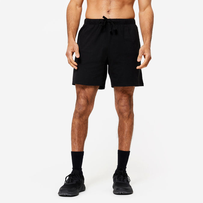 Short de fitness negro para hombre 100 Decathlon Panama