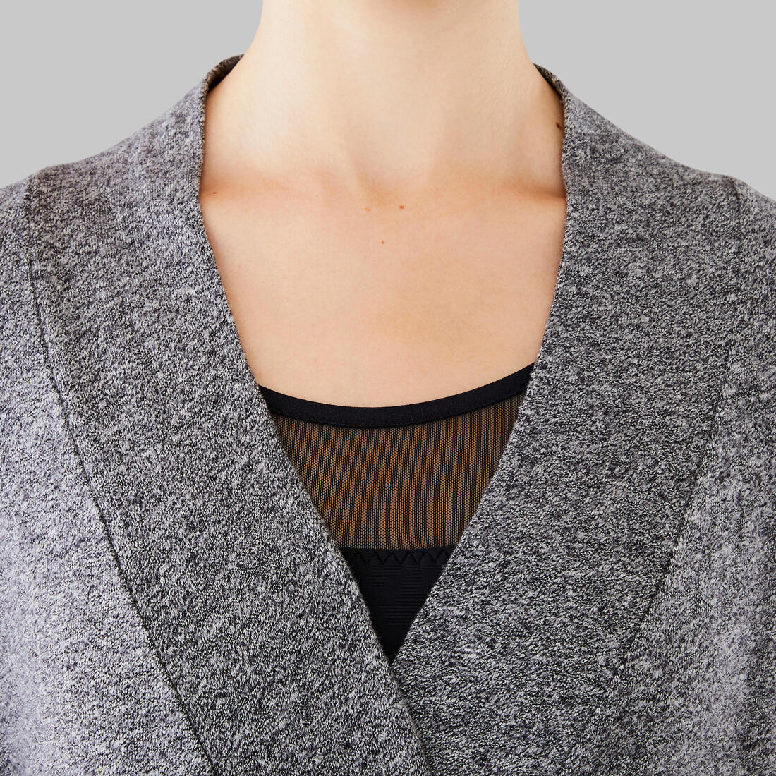 Suéter Ballet cruzado Mujer Starever gris oscuro