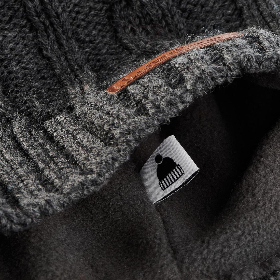 Gorro de Invierno Adulto Wedze Torsades Trenzas Gris