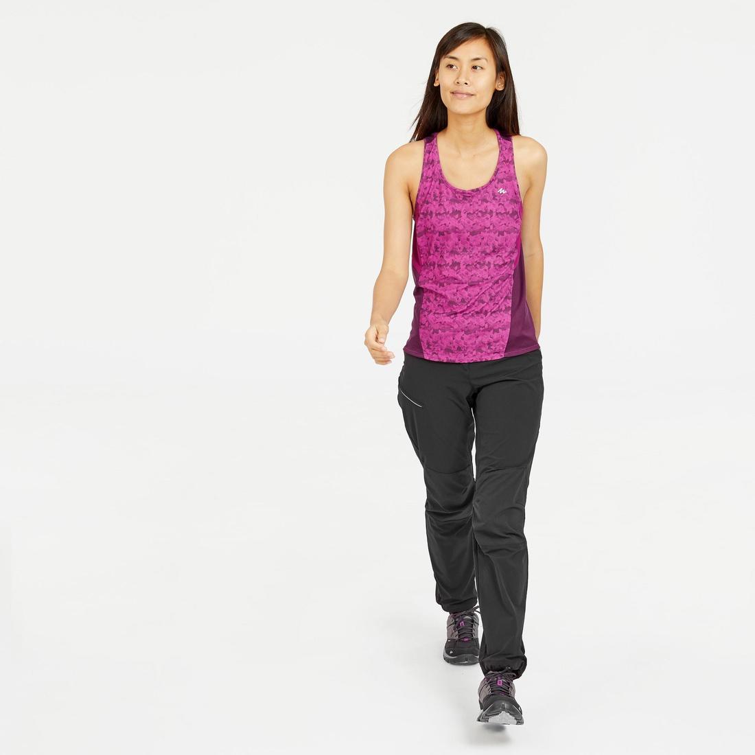 Pantalón largo de Montaña y Trekking, Quechua, MH500, Mujer, Negro