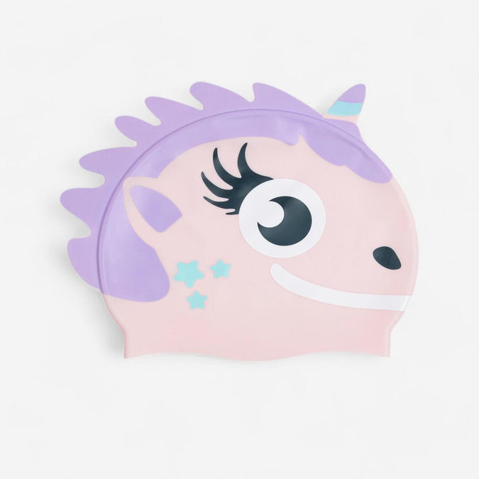 





Gorro de natación de silicón con diseño de unicornio rosa/malva unitalla, photo 1 of 2