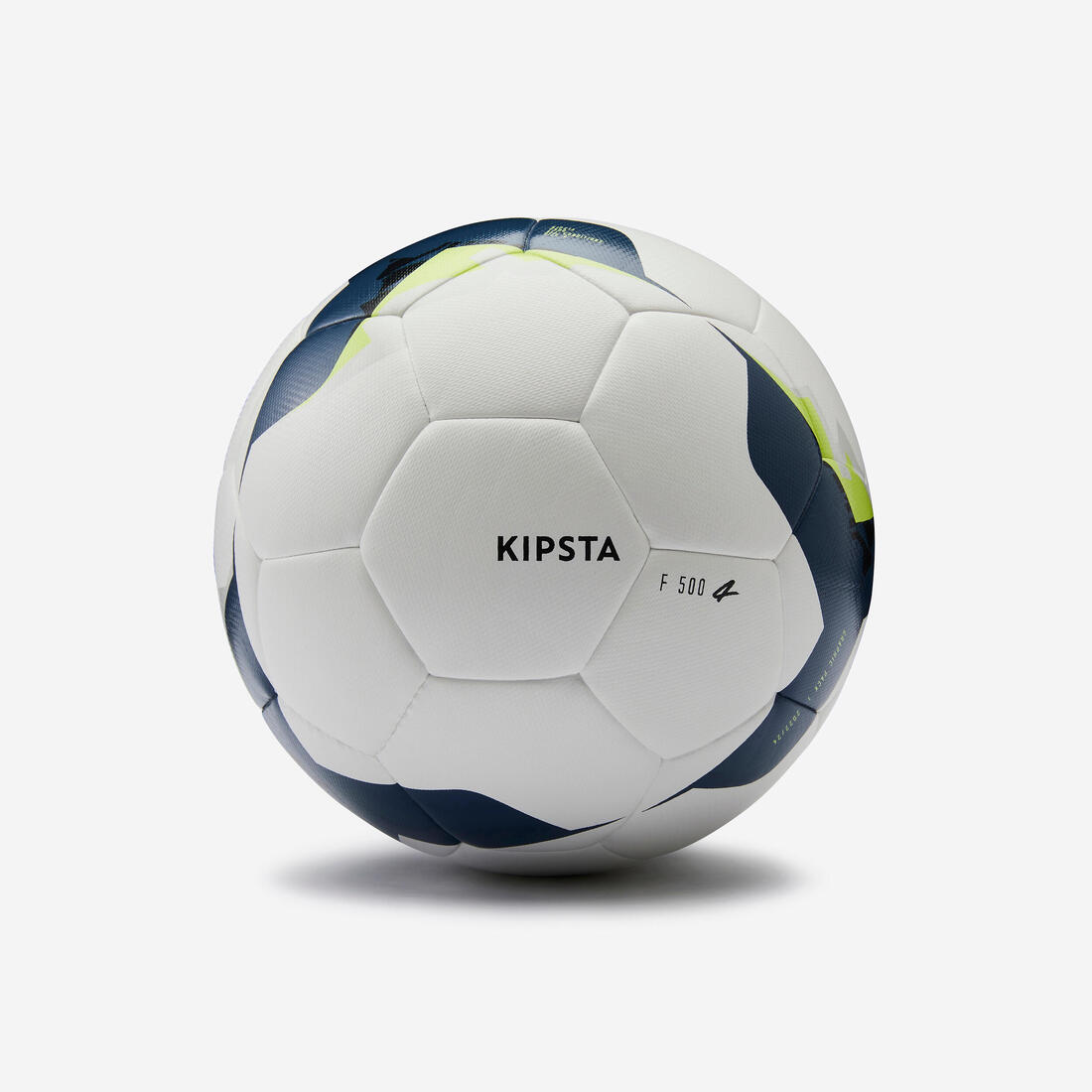 Balón de fútbol Híbrido FIFA BASIC F500 talla 4 blanco amarillo