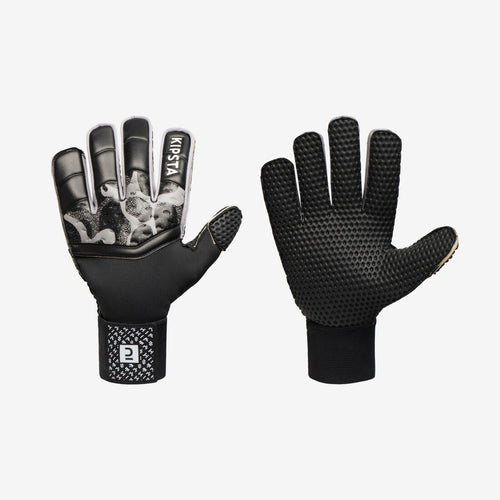 





Guantes de futbol de portero negro con gris para adultos F100 Superesist