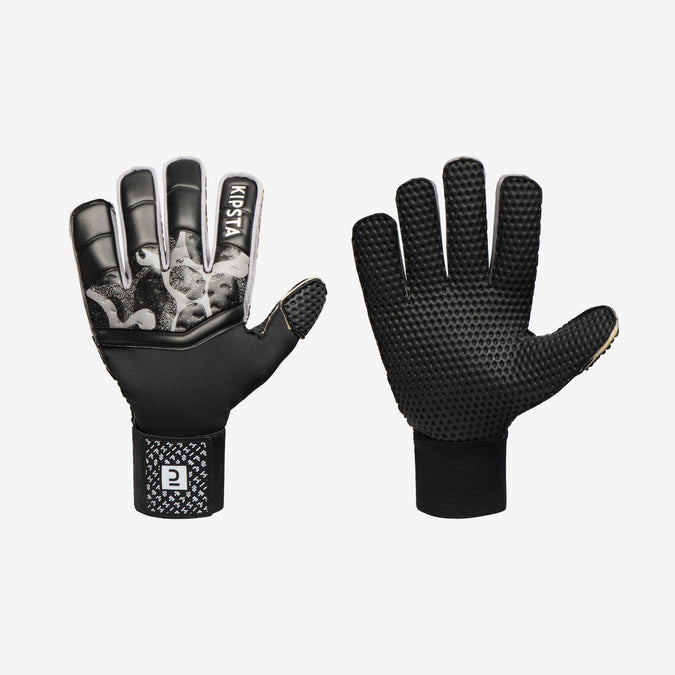 





Guantes de futbol de portero negro con gris para adultos F100 Superesist, photo 1 of 7