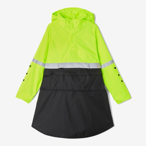 





Poncho de ciclismo impermeable negro con amarillo fluorescente para niños